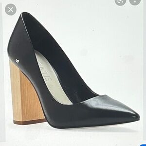 1 State Women's Black Block Heel Pumps Size 6.5